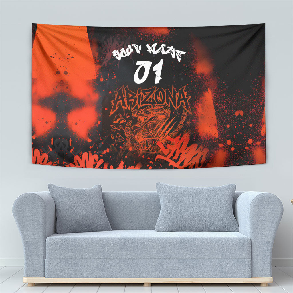 Personalized Arizona Street Graffiti Tapestry Urban Phoenix Underground Art Phoenix Bird Rattlesnake