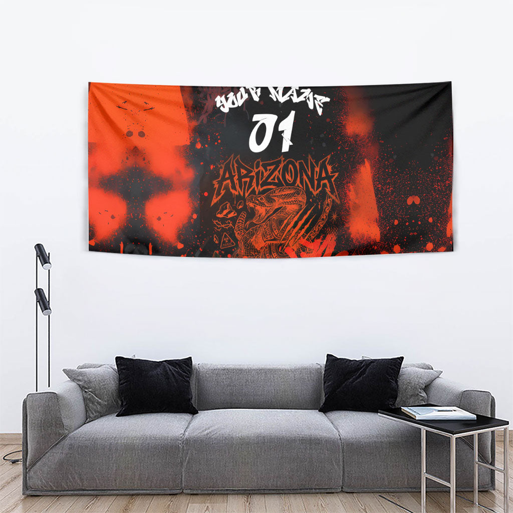 Personalized Arizona Street Graffiti Tapestry Urban Phoenix Underground Art Phoenix Bird Rattlesnake