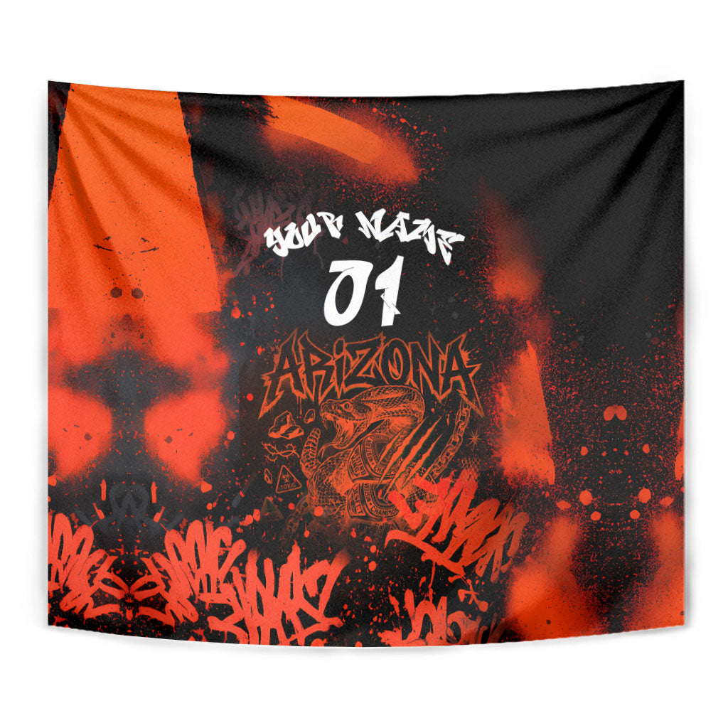 Personalized Arizona Street Graffiti Tapestry Urban Phoenix Underground Art Phoenix Bird Rattlesnake