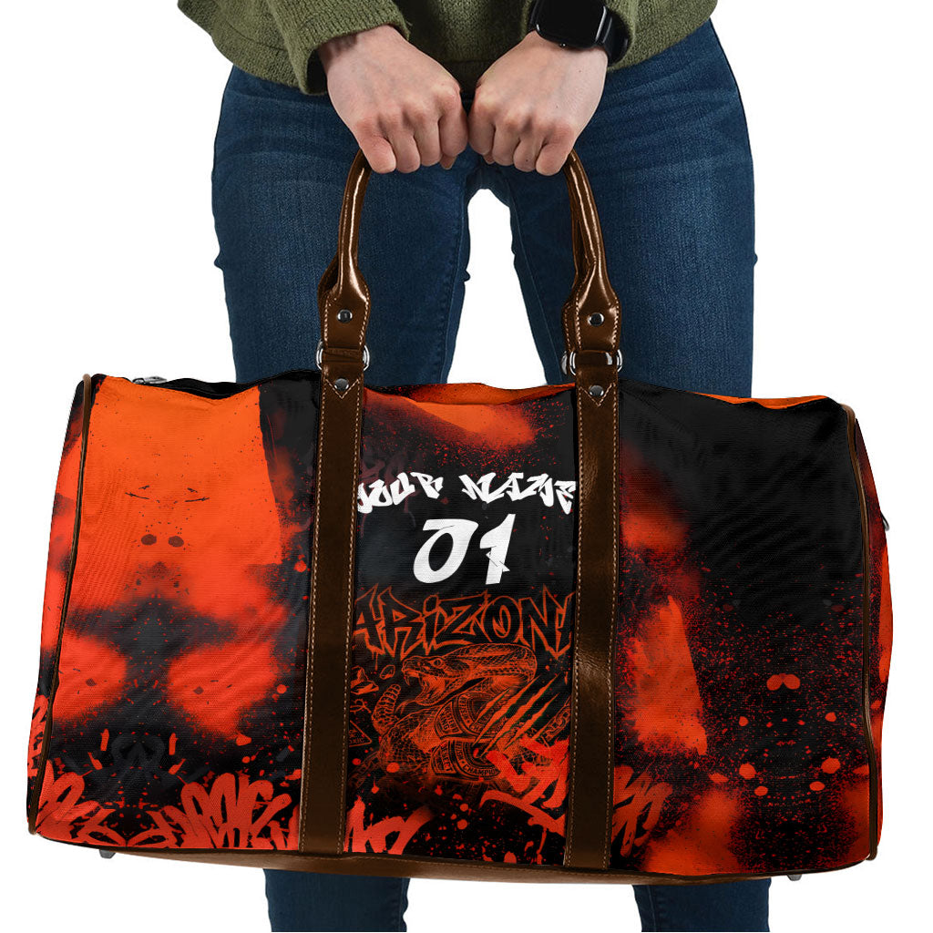 Personalized Arizona Street Graffiti Travel Bag Urban Phoenix Underground Art Phoenix Bird Rattlesnake