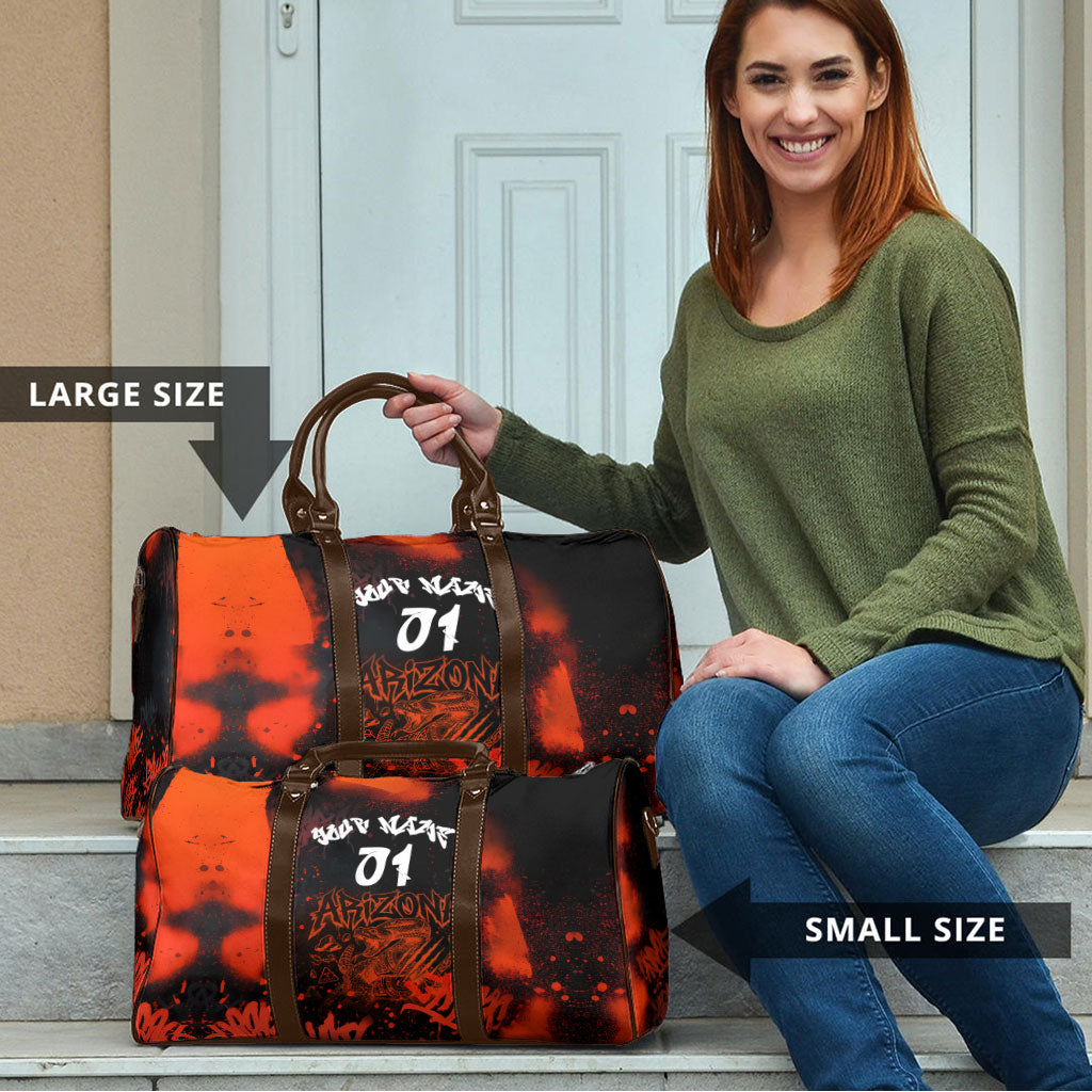 Personalized Arizona Street Graffiti Travel Bag Urban Phoenix Underground Art Phoenix Bird Rattlesnake