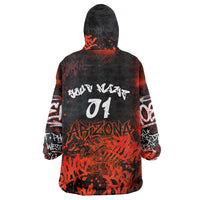 Personalized Arizona Street Graffiti Wearable Blanket Hoodie Urban Phoenix Underground Art Phoenix Bird Rattlesnake
