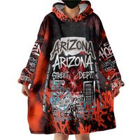 Personalized Arizona Street Graffiti Wearable Blanket Hoodie Urban Phoenix Underground Art Phoenix Bird Rattlesnake