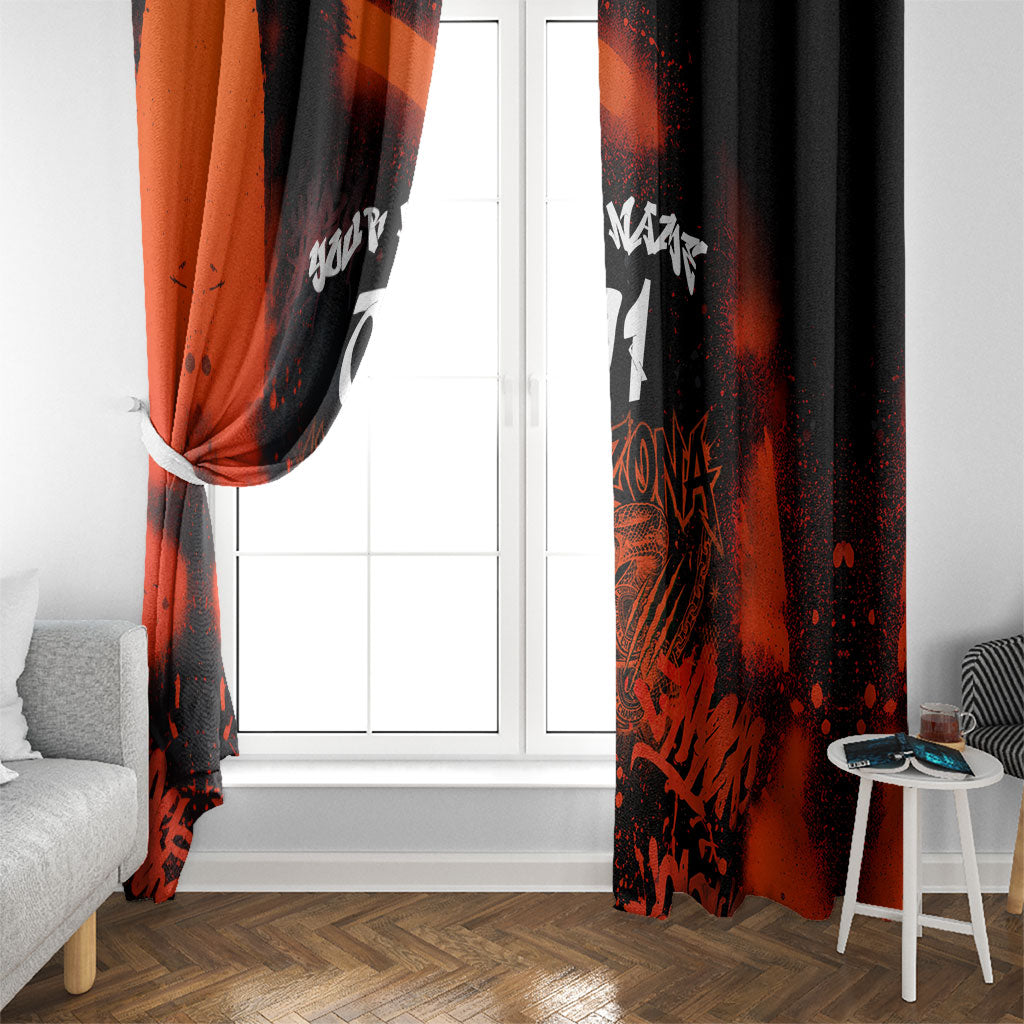 Personalized Arizona Street Graffiti Window Curtain Urban Phoenix Underground Art Phoenix Bird Rattlesnake