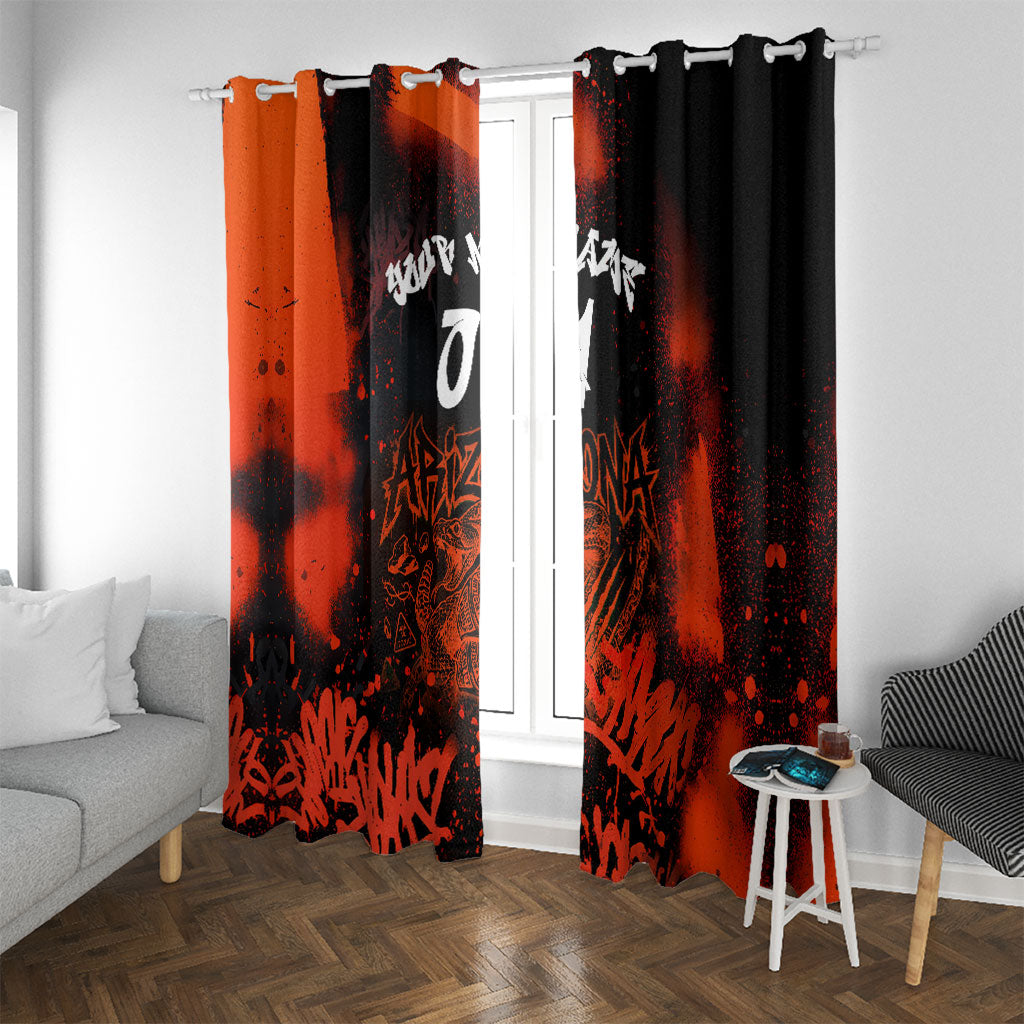 Personalized Arizona Street Graffiti Window Curtain Urban Phoenix Underground Art Phoenix Bird Rattlesnake
