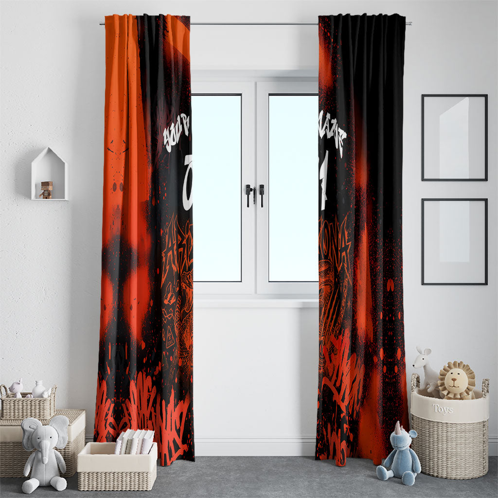 Personalized Arizona Street Graffiti Window Curtain Urban Phoenix Underground Art Phoenix Bird Rattlesnake