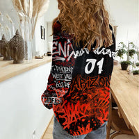 Personalized Arizona Street Graffiti Women Casual Shirt Urban Phoenix Underground Art Phoenix Bird Rattlesnake