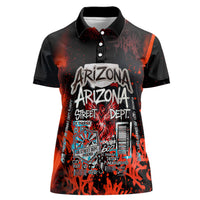 Personalized Arizona Street Graffiti Women Polo Shirt Urban Phoenix Underground Art Phoenix Bird Rattlesnake