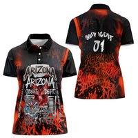 Personalized Arizona Street Graffiti Women Polo Shirt Urban Phoenix Underground Art Phoenix Bird Rattlesnake
