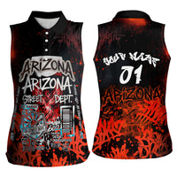 Personalized Arizona Street Graffiti Women Sleeveless Polo Shirt Urban Phoenix Underground Art Phoenix Bird Rattlesnake