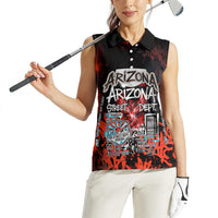 Personalized Arizona Street Graffiti Women Sleeveless Polo Shirt Urban Phoenix Underground Art Phoenix Bird Rattlesnake