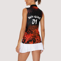 Personalized Arizona Street Graffiti Women Sleeveless Polo Shirt Urban Phoenix Underground Art Phoenix Bird Rattlesnake