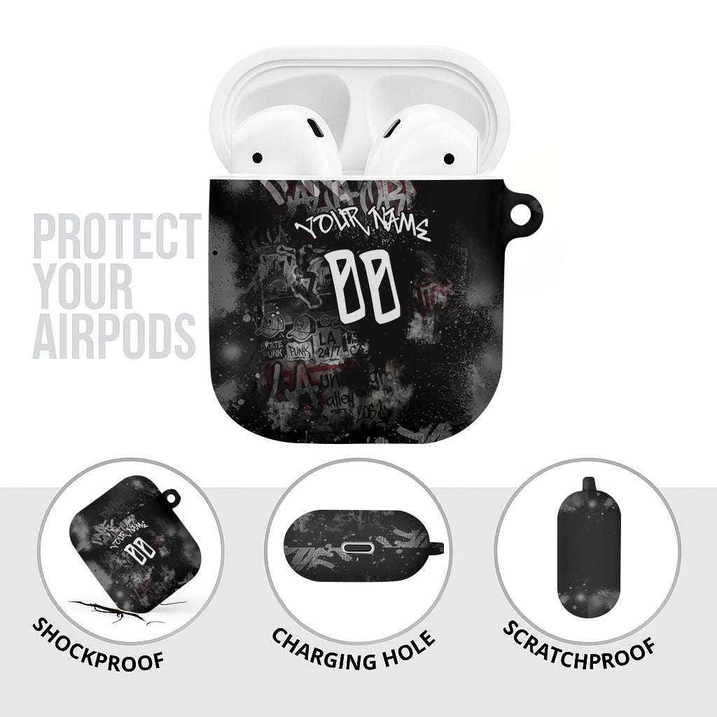 Personalized California West Coast Graffiti AirPods Case Urban Los Angeles Street Art - Hollywood LAX