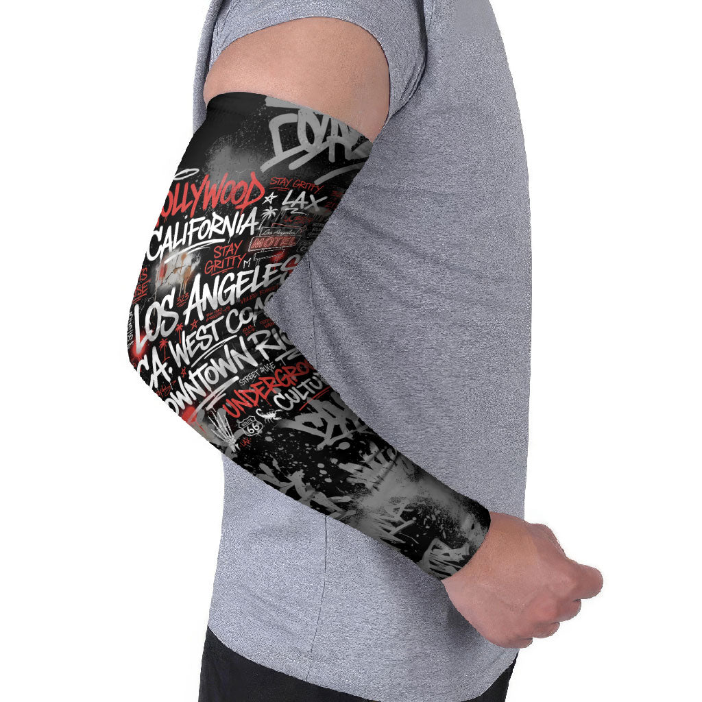 Personalized California West Coast Graffiti Arm Sleeves Urban Los Angeles Street Art - Hollywood LAX