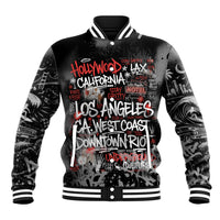 Personalized California West Coast Graffiti Baseball Jacket Urban Los Angeles Street Art - Hollywood LAX