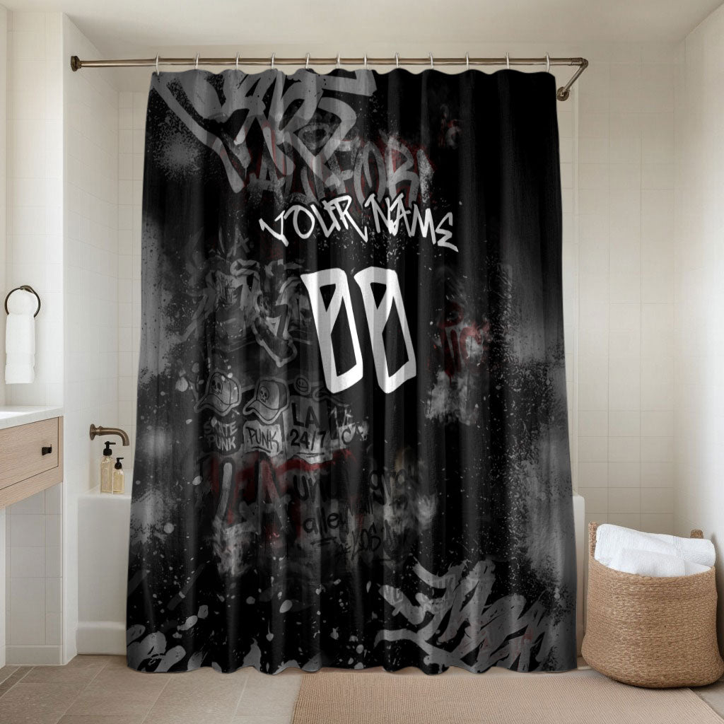 Personalized California West Coast Graffiti Bathroom Set Urban Los Angeles Street Art - Hollywood LAX