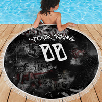 Personalized California West Coast Graffiti Beach Blanket Urban Los Angeles Street Art - Hollywood LAX
