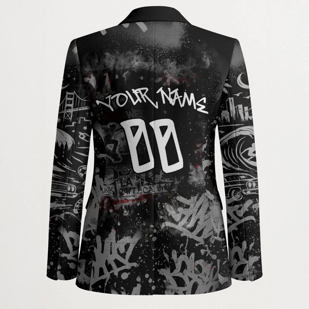 Personalized California West Coast Graffiti Blazer Urban Los Angeles Street Art - Hollywood LAX