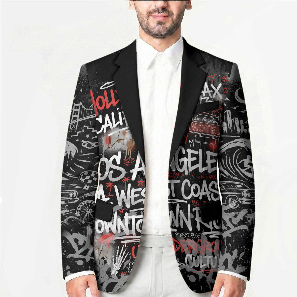 Personalized California West Coast Graffiti Blazer Urban Los Angeles Street Art - Hollywood LAX
