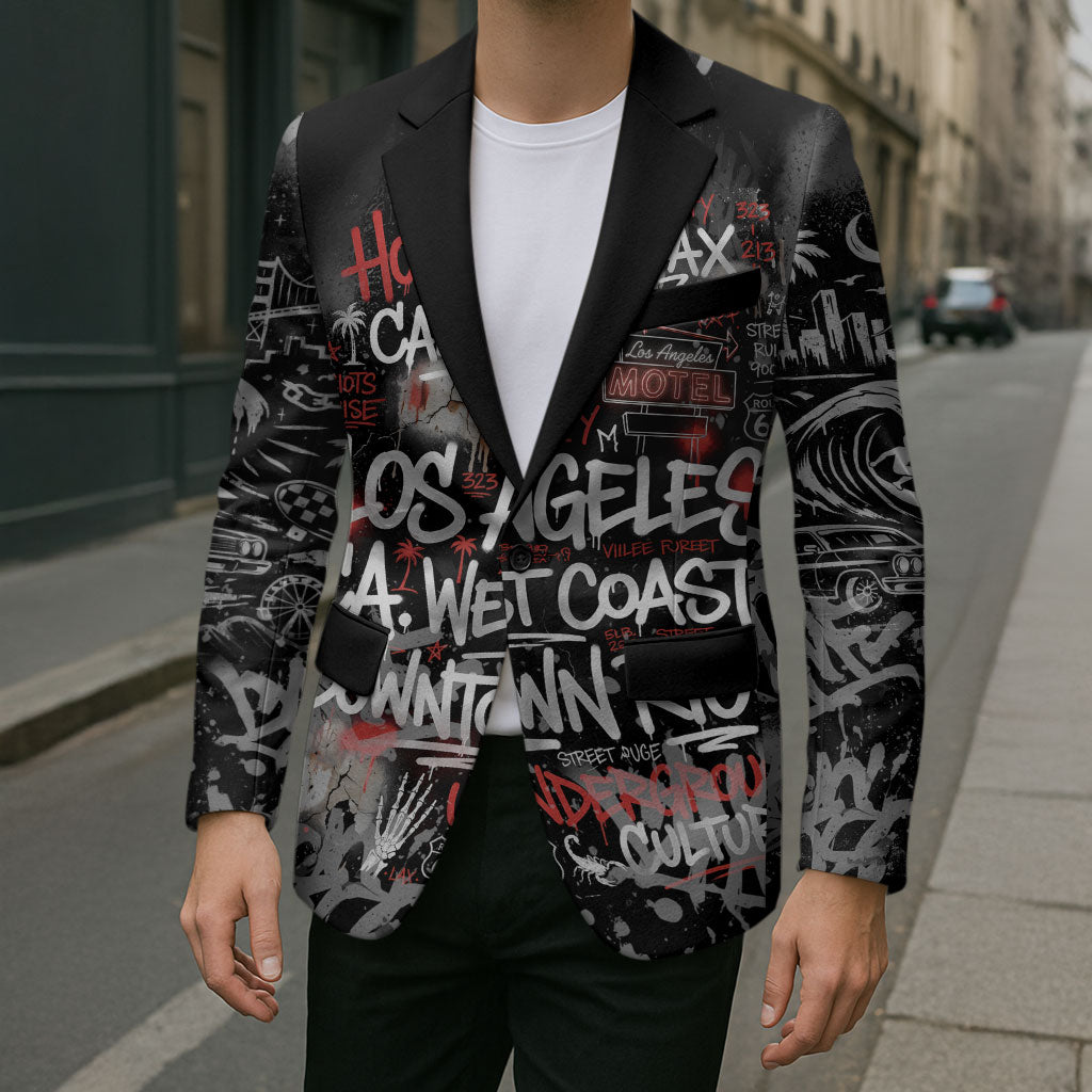 Personalized California West Coast Graffiti Blazer Urban Los Angeles Street Art - Hollywood LAX