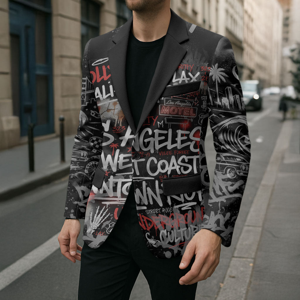 Personalized California West Coast Graffiti Blazer Urban Los Angeles Street Art - Hollywood LAX
