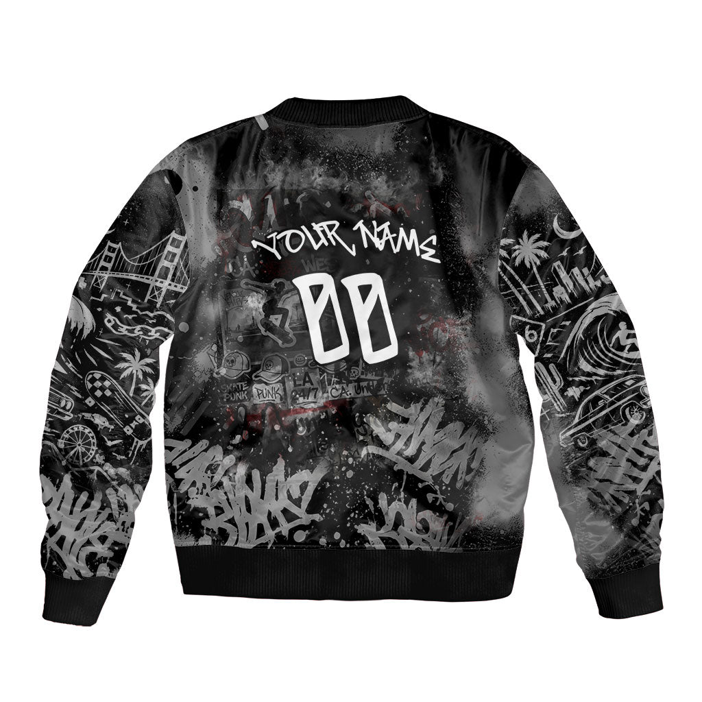 Personalized California West Coast Graffiti Bomber Jacket Urban Los Angeles Street Art - Hollywood LAX