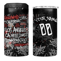 Personalized California West Coast Graffiti 4 in 1 Can Cooler Tumbler Urban Los Angeles Street Art - Hollywood LAX