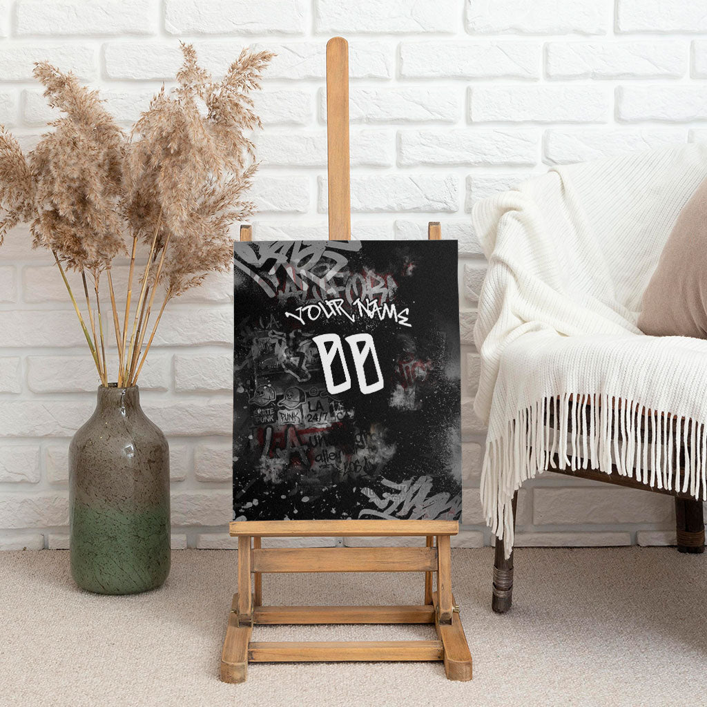 Personalized California West Coast Graffiti Canvas Wall Art Urban Los Angeles Street Art - Hollywood LAX