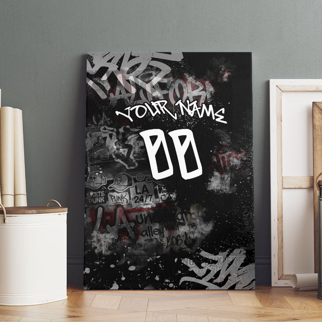 Personalized California West Coast Graffiti Canvas Wall Art Urban Los Angeles Street Art - Hollywood LAX