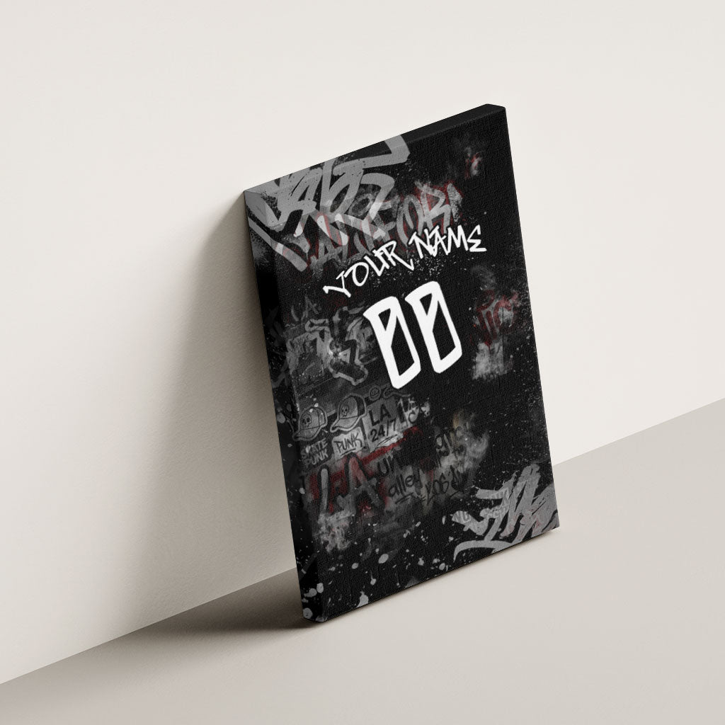 Personalized California West Coast Graffiti Canvas Wall Art Urban Los Angeles Street Art - Hollywood LAX