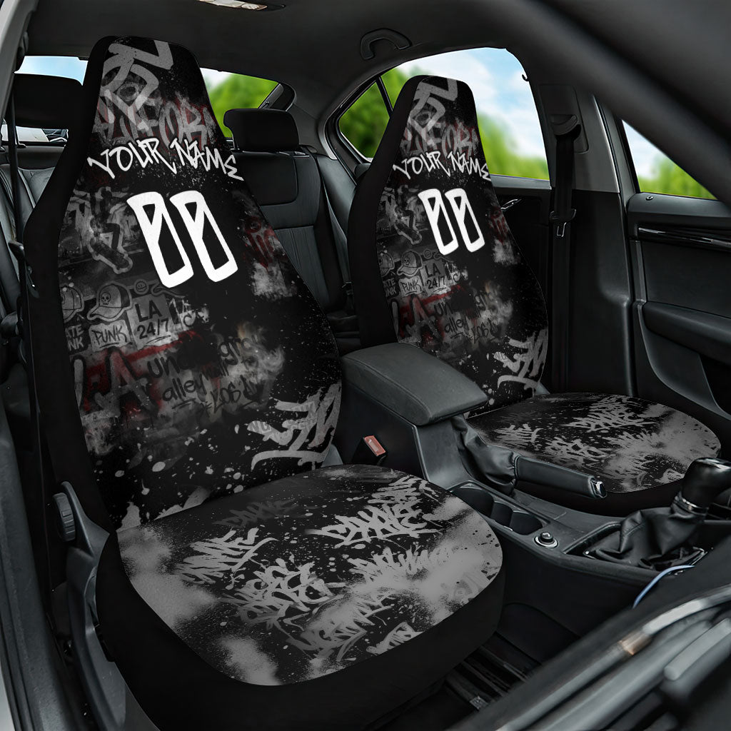 Personalized California West Coast Graffiti Car Seat Cover Urban Los Angeles Street Art - Hollywood LAX