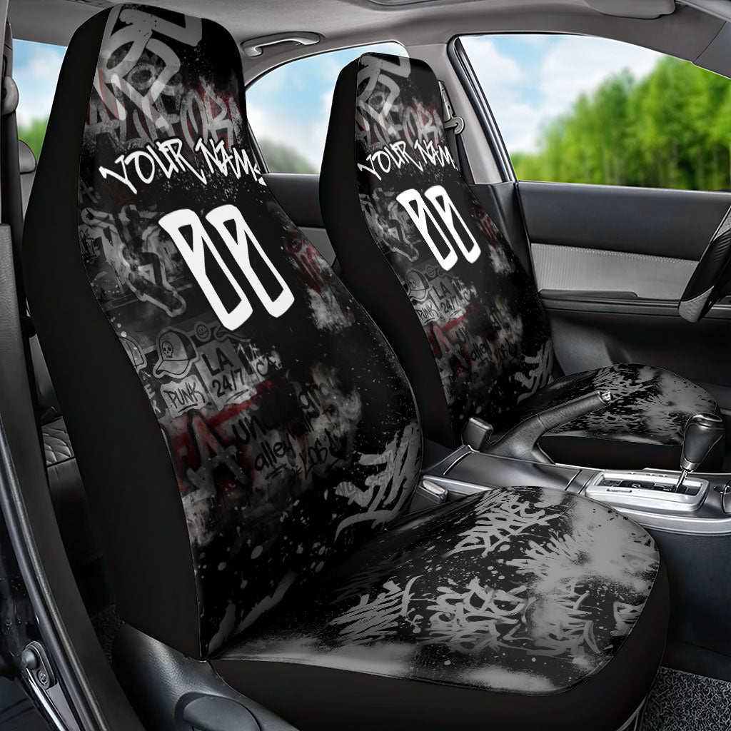 Personalized California West Coast Graffiti Car Seat Cover Urban Los Angeles Street Art - Hollywood LAX