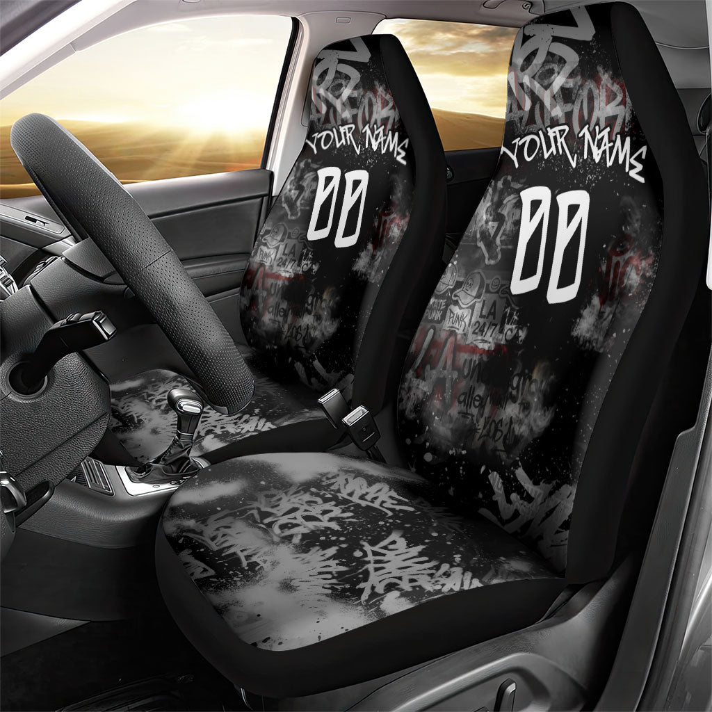 Personalized California West Coast Graffiti Car Seat Cover Urban Los Angeles Street Art - Hollywood LAX