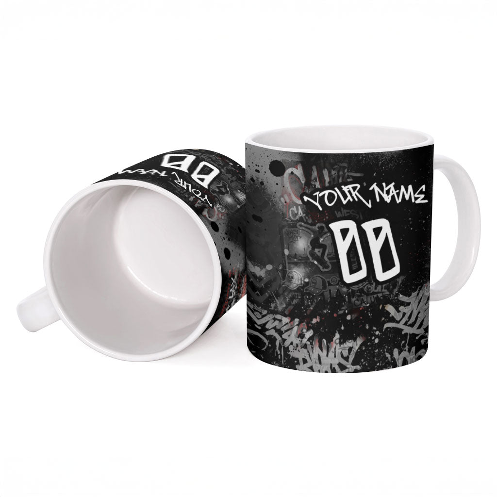 Personalized California West Coast Graffiti Ceramic Mug Urban Los Angeles Street Art - Hollywood LAX