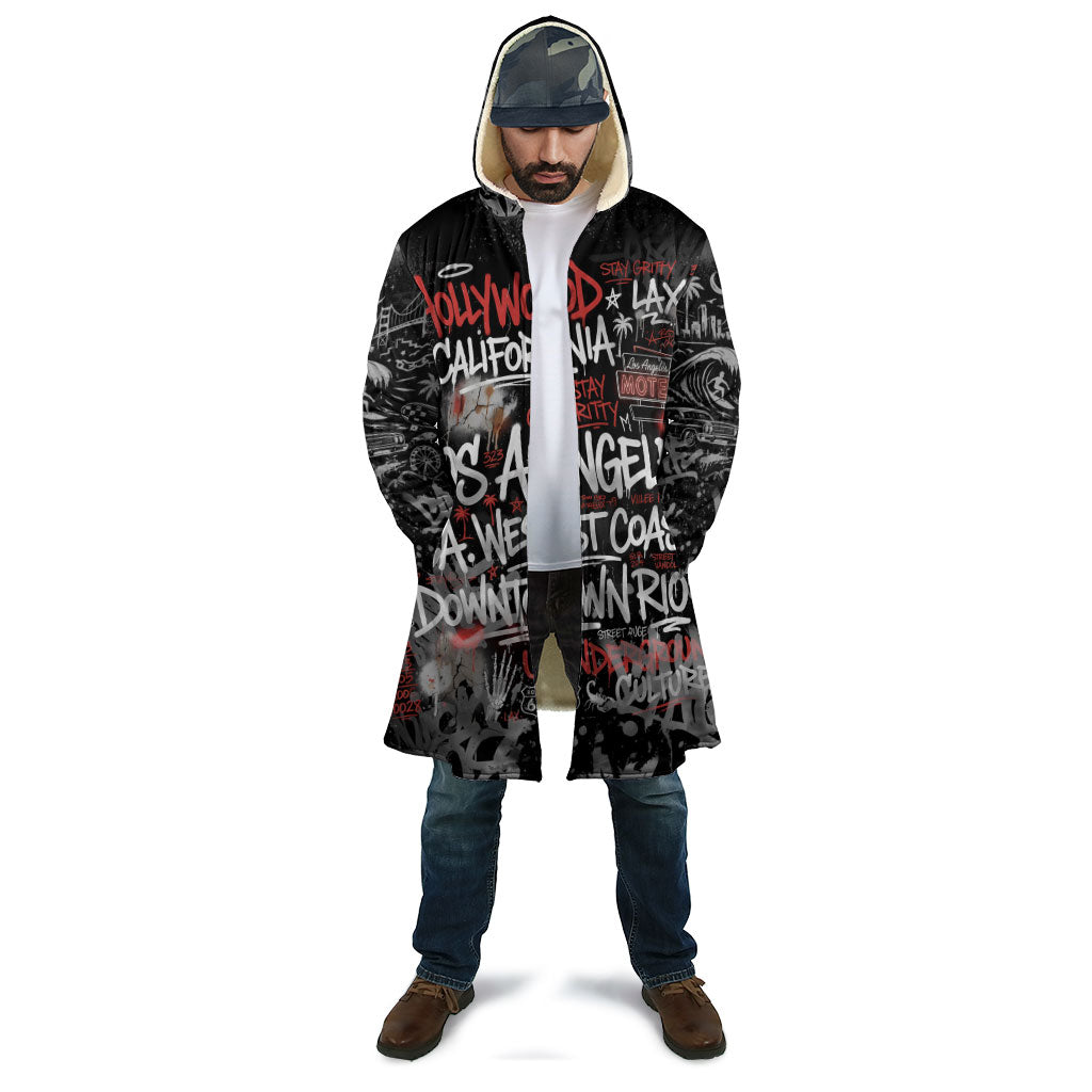 Personalized California West Coast Graffiti Cloak Urban Los Angeles Street Art - Hollywood LAX