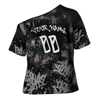 Personalized California West Coast Graffiti Cross Shoulder Shirt Urban Los Angeles Street Art - Hollywood LAX