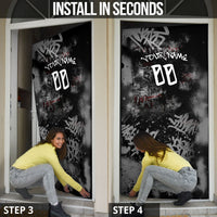 Personalized California West Coast Graffiti Door Cover Urban Los Angeles Street Art - Hollywood LAX