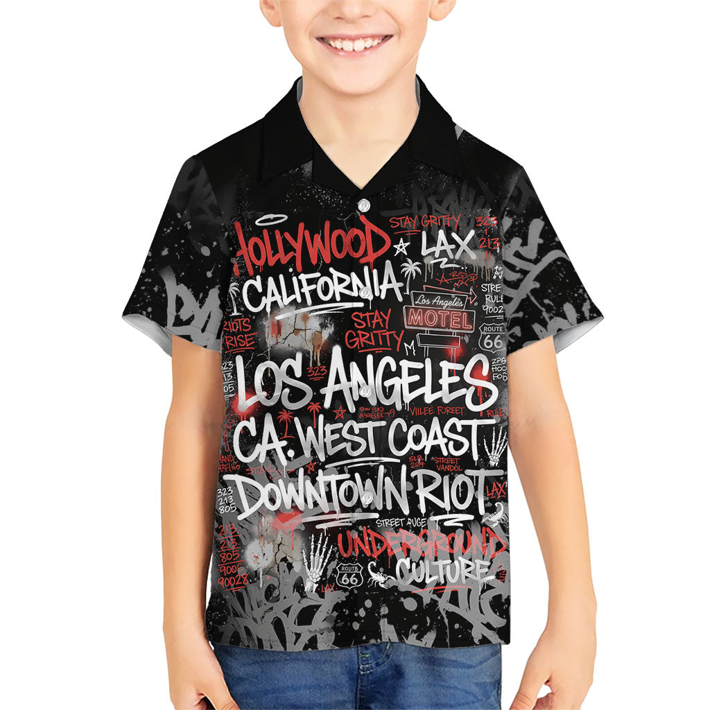 Personalized California West Coast Graffiti Hawaiian Shirt Urban Los Angeles Street Art - Hollywood LAX