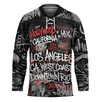 Personalized California West Coast Graffiti Hockey Jersey Urban Los Angeles Street Art - Hollywood LAX