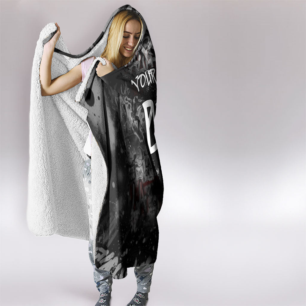 Personalized California West Coast Graffiti Hooded Blanket Urban Los Angeles Street Art - Hollywood LAX
