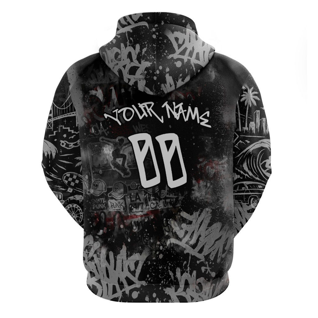 Personalized California West Coast Graffiti Hoodie Urban Los Angeles Street Art - Hollywood LAX