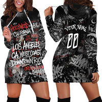 Personalized California West Coast Graffiti Hoodie Dress Urban Los Angeles Street Art - Hollywood LAX