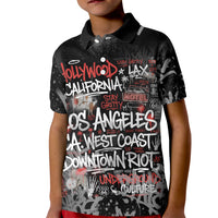 Personalized California West Coast Graffiti Kid Polo Shirt Urban Los Angeles Street Art - Hollywood LAX