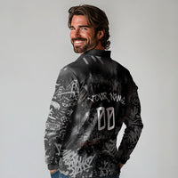 Personalized California West Coast Graffiti Long Sleeve Polo Shirt Urban Los Angeles Street Art - Hollywood LAX