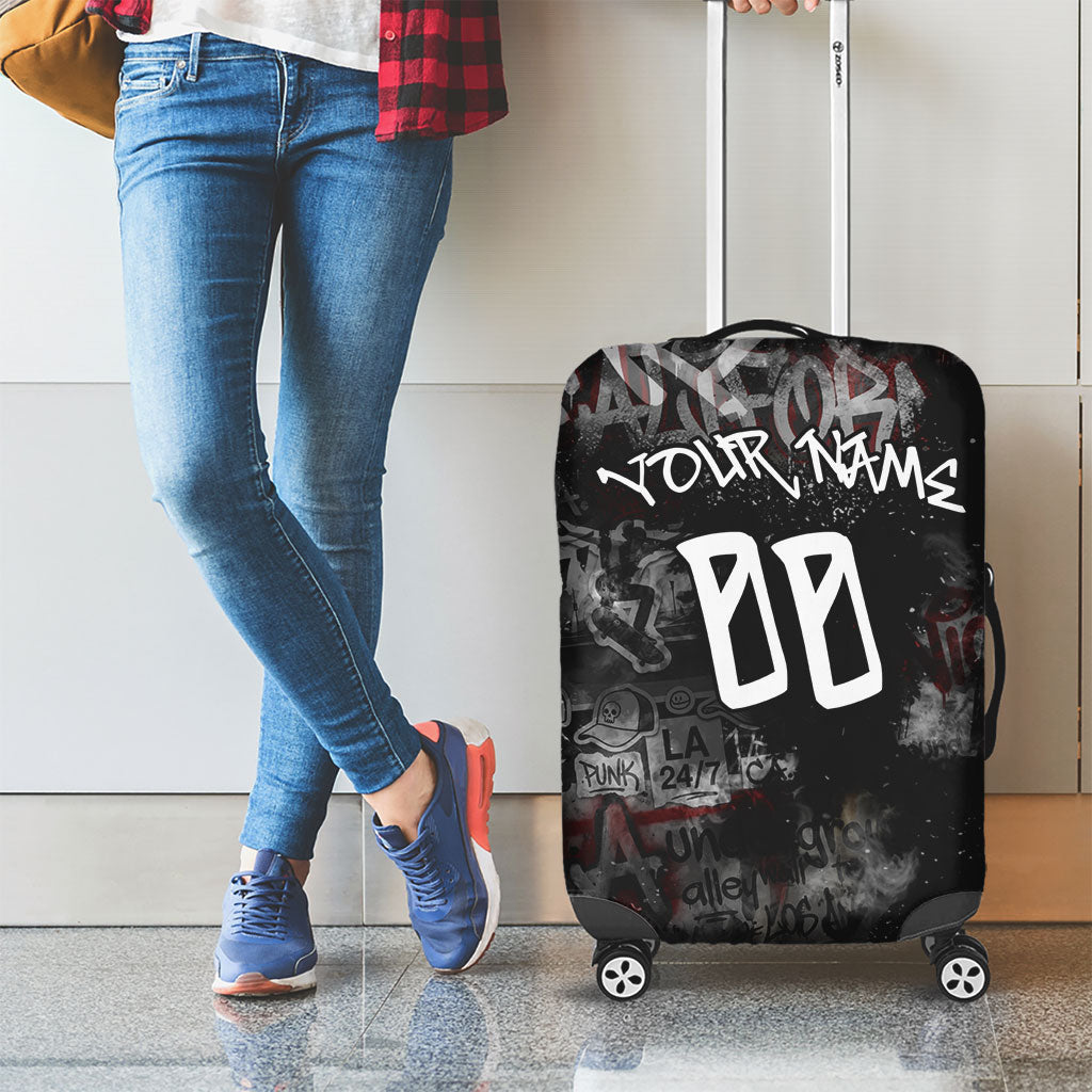 Personalized California West Coast Graffiti Luggage Cover Urban Los Angeles Street Art - Hollywood LAX