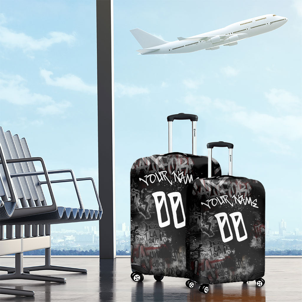 Personalized California West Coast Graffiti Luggage Cover Urban Los Angeles Street Art - Hollywood LAX