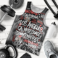 Personalized California West Coast Graffiti Men Tank Top Urban Los Angeles Street Art - Hollywood LAX