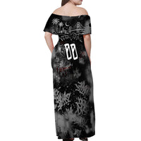 Personalized California West Coast Graffiti Off Shoulder Maxi Dress Urban Los Angeles Street Art - Hollywood LAX