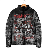 Personalized California West Coast Graffiti Padded Jacket Urban Los Angeles Street Art - Hollywood LAX