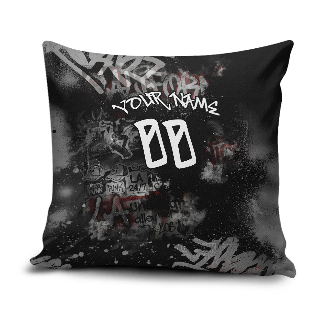 Personalized California West Coast Graffiti Pillow Cover Urban Los Angeles Street Art - Hollywood LAX